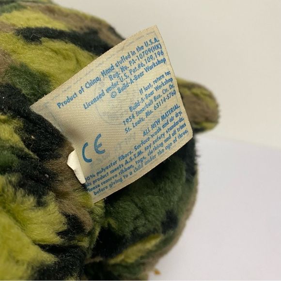 Build A Bear Camo Camouflage Green Military 17" Soft Plush Bear BABW - Picture 7 of 11